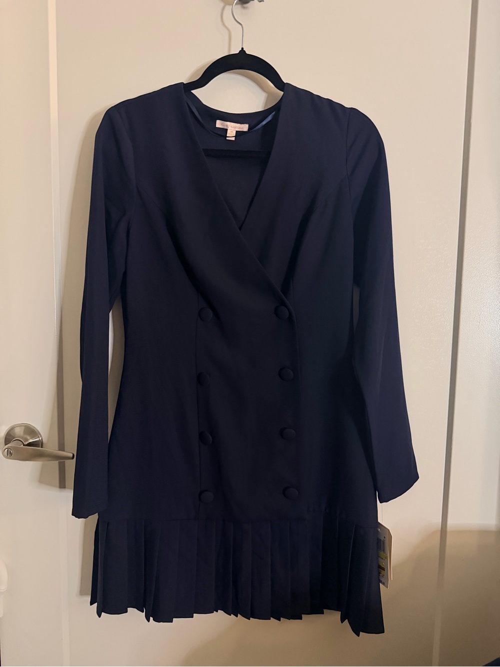City Studio Navy Double Breasted Pleated Blazer Dress NWT size Medium